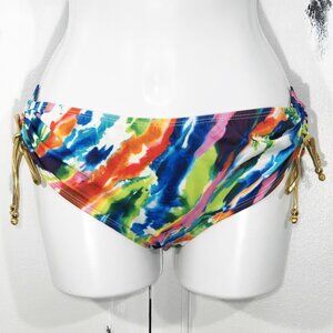 Guess Womens Swim Bikini Bottom with Braided Trim Multicolor Size M
